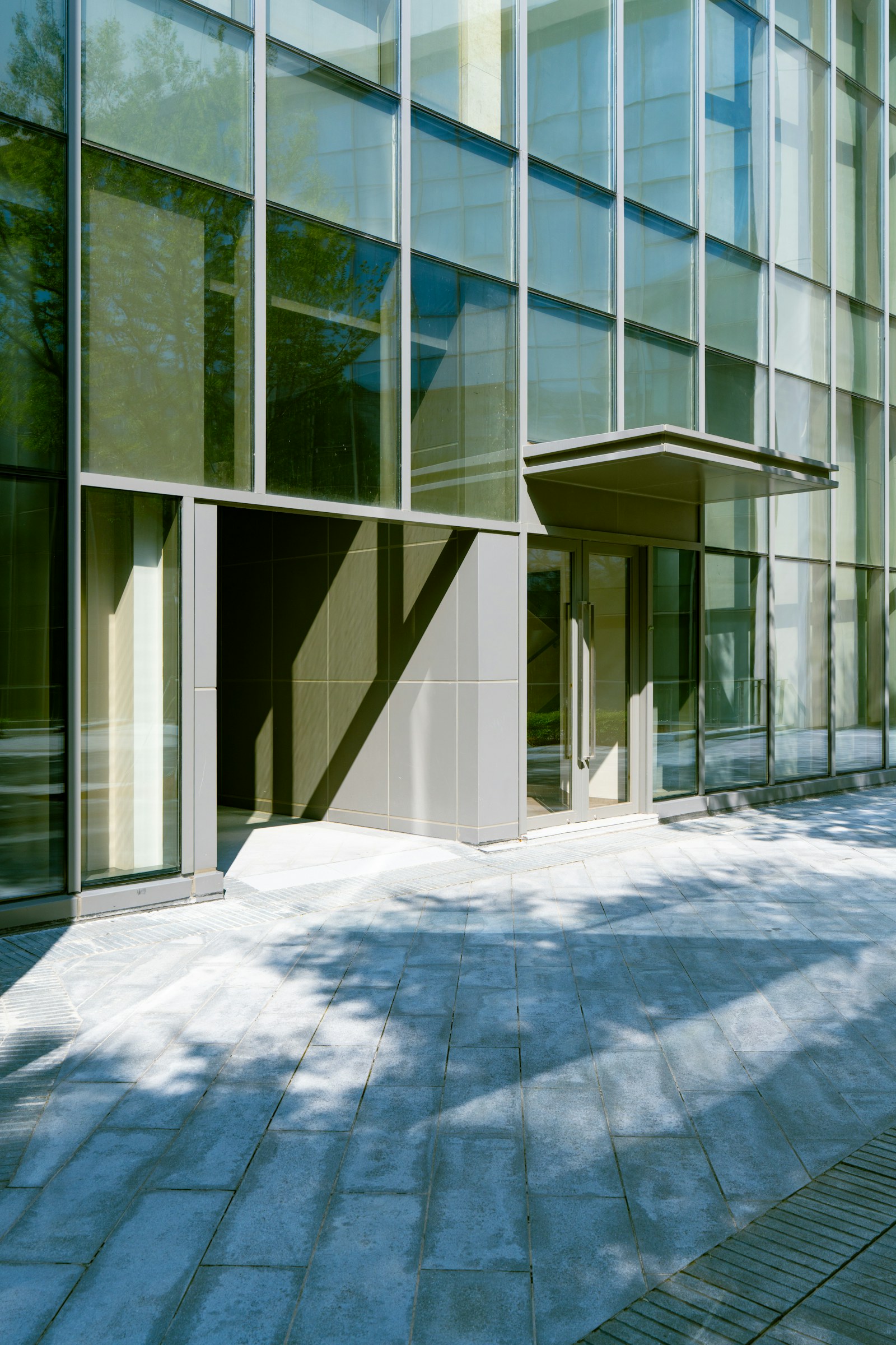 Architectural photograph of a contemporary commercial facade.